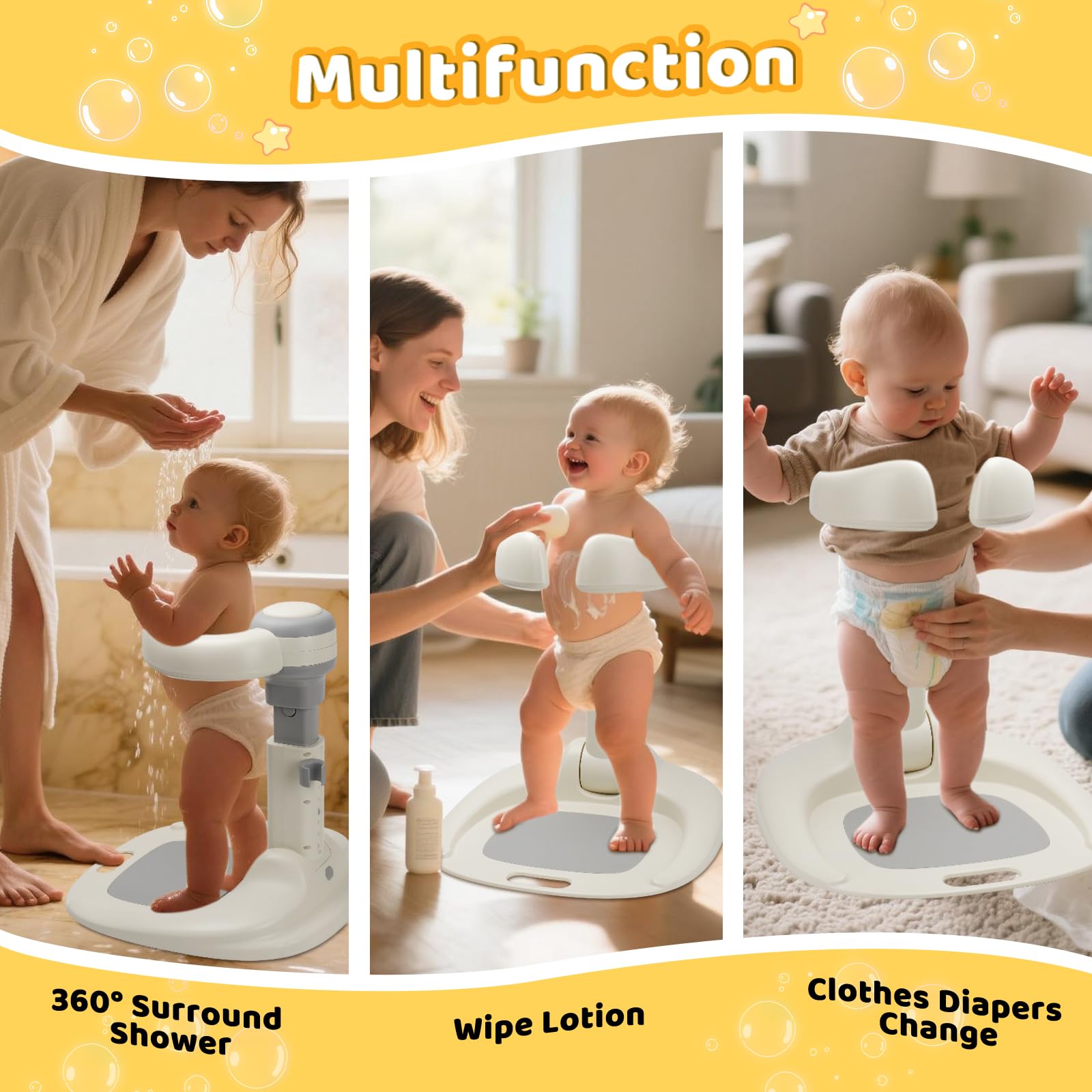 Foldable Baby Shower Stand with Seat