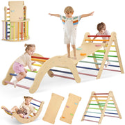 7-in-1 Climbing Toys for Toddlers 1-3 Inside, Foldable Wooden Montessori Climbing Se