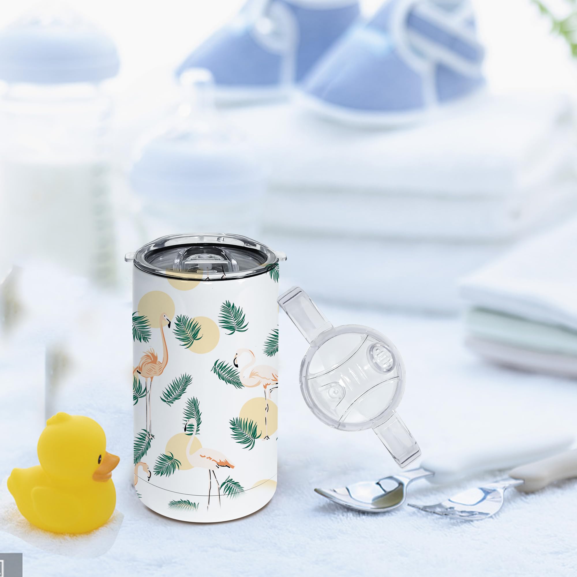 30 Pack Sublimation Sippy Cup with two lids,Stainless Steel Double Wall