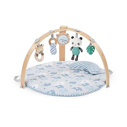 Cozy Spot Reversible Duvet Activity Gym & Play Mat with Wooden Toy bar