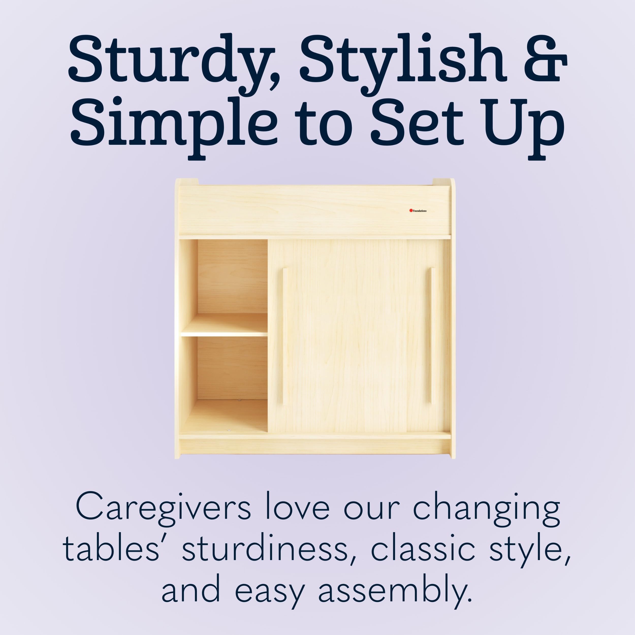 Daycare Changing Table with Storage and Safety Strap
