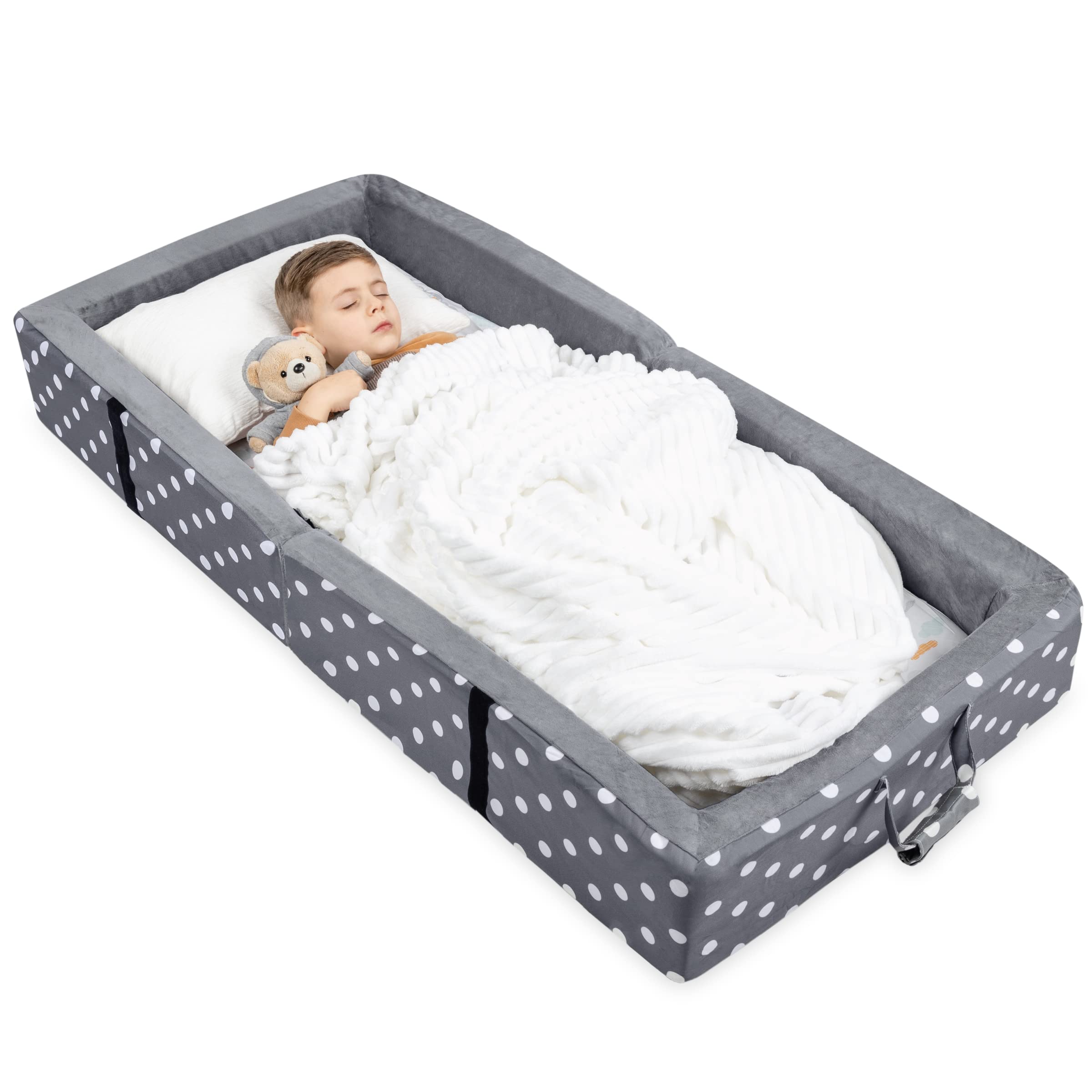 Foldable Toddler Floor Bed with Washable Cover