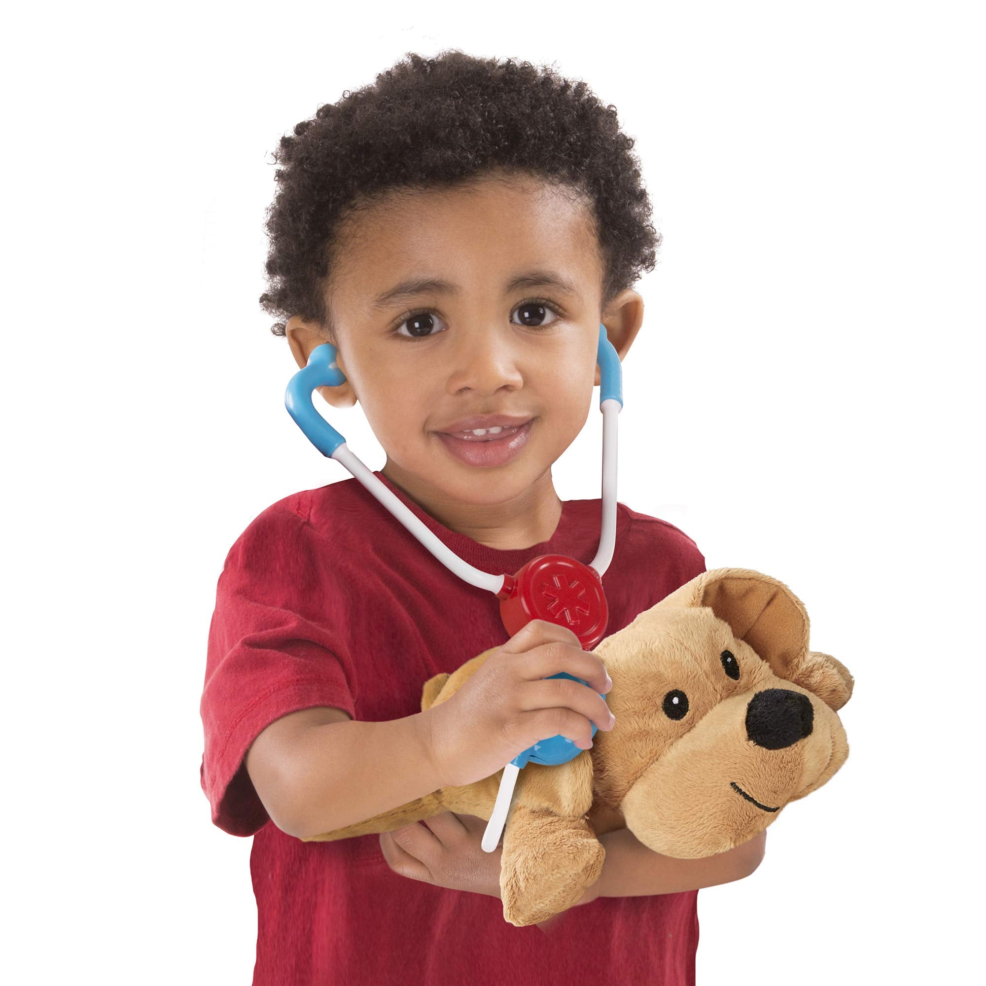 Examine and Treat Pet Vet Pretend Play Set with Plush Dog and Cat (24 Pcs) K