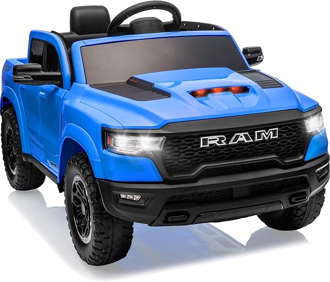 Licensed Ram 1500 RHO 12V Kids Ride on Truck, Toddler Ride on Toys with Remote Control