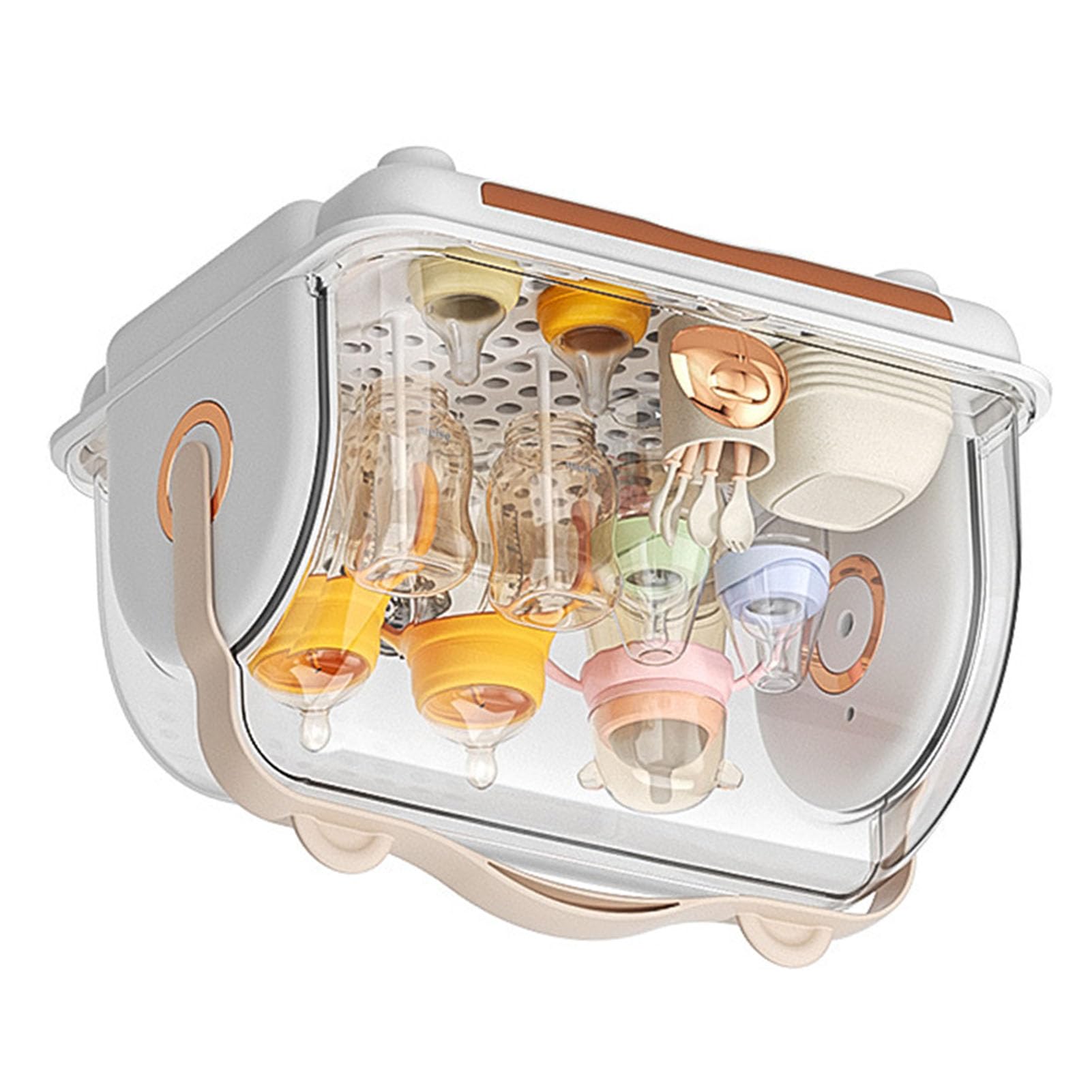RYTTGOP Baby Bottle Drying Rack Storage Plastic Multifunctional Drainage Nursing Bottle Box Portable Kitchen Cabinet Organizer