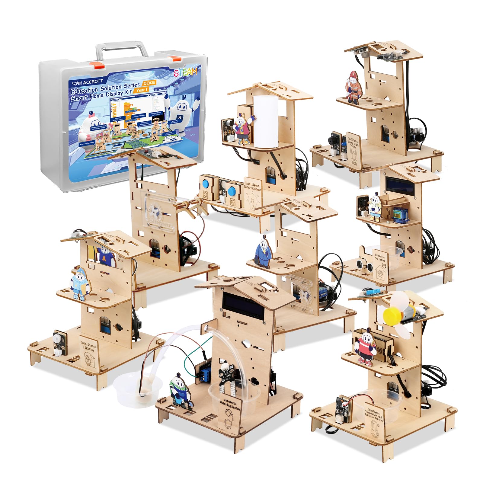 8-in-1 STEM Kit for Kids Ages 8-12 12-16, ESP32 Smart Home Science Projects School