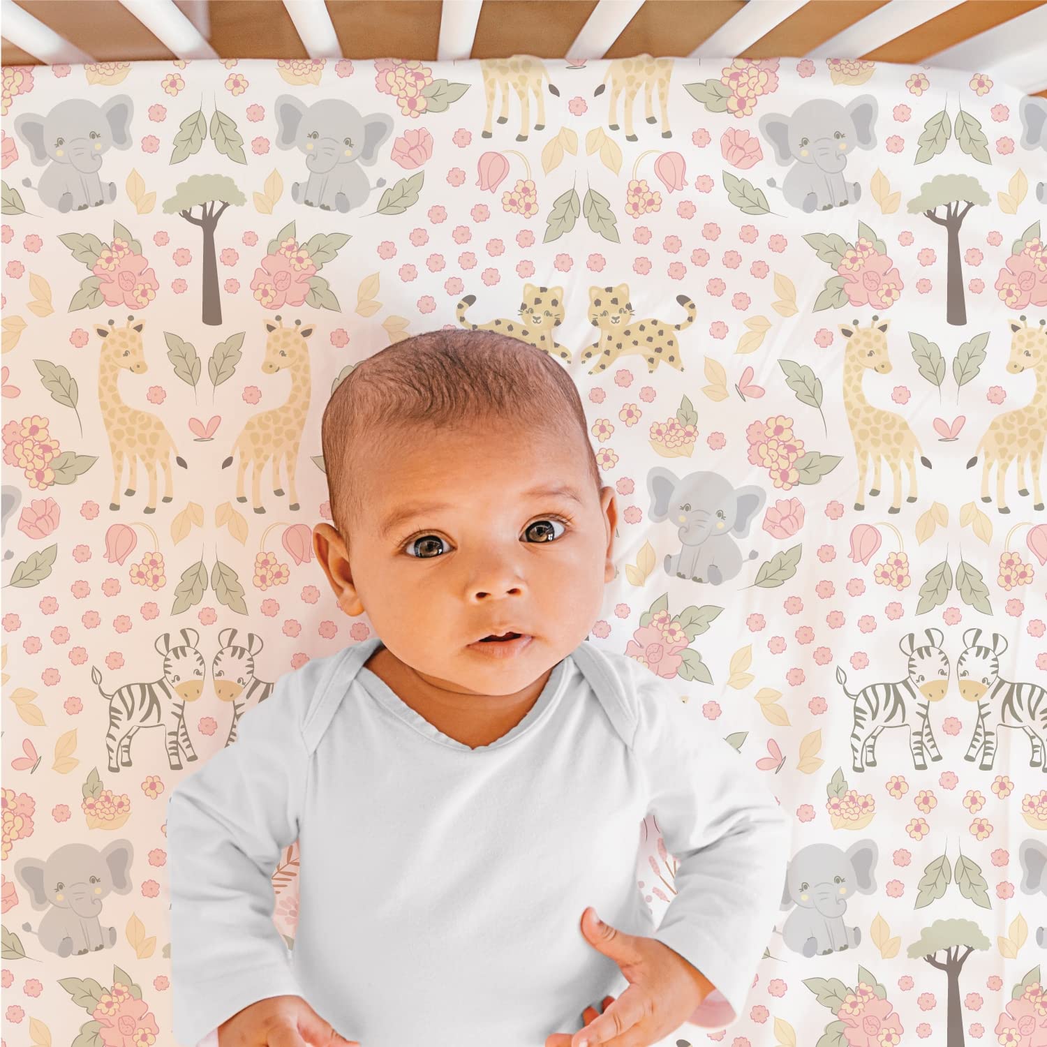 3 Piece Baby Crib Bedding Set for Girls - Newborn, Infant & Toddler Nursery Bed Set
