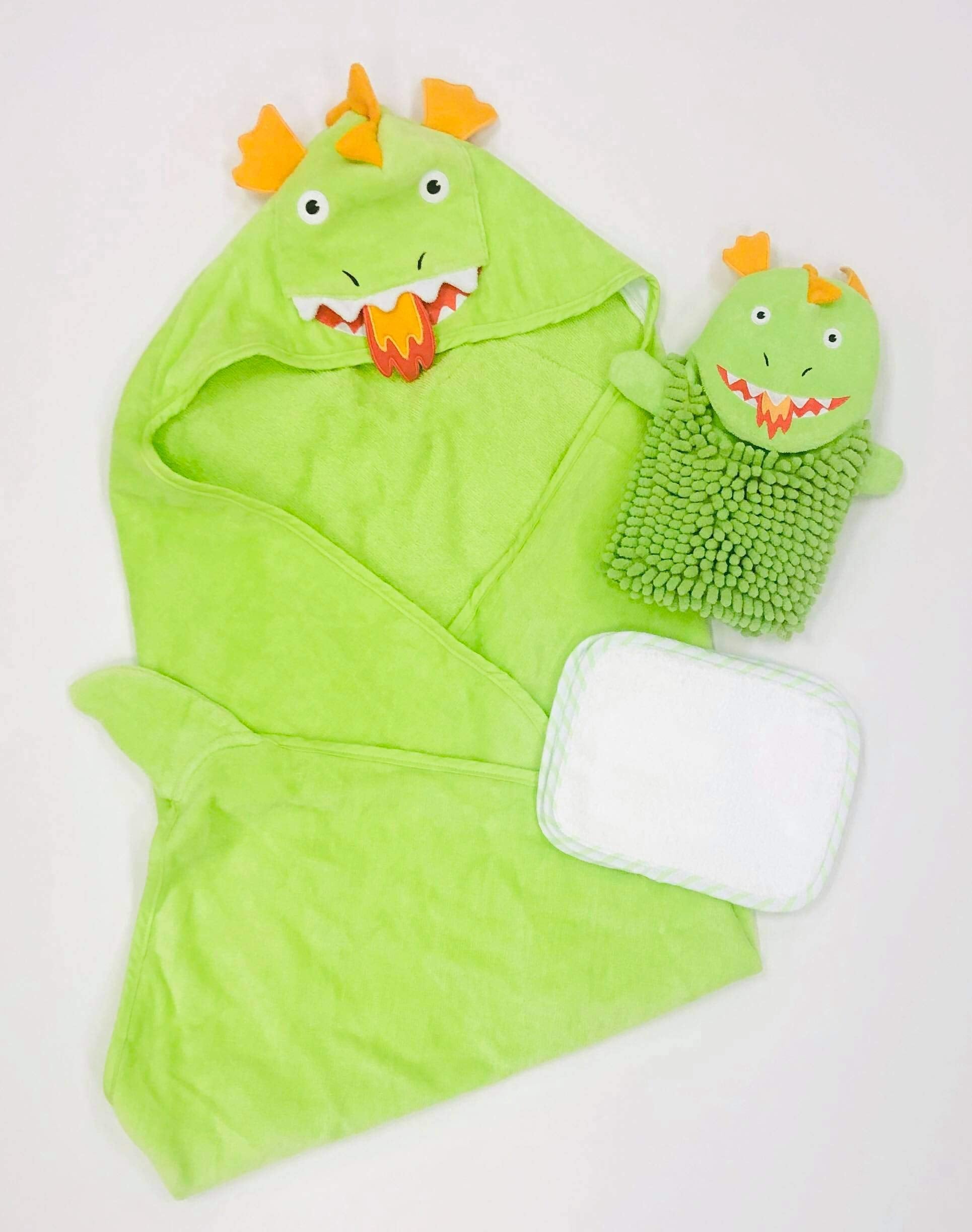 Four-Piece Dragon Bath Gift Set, Green, one Size (BA14112NA)