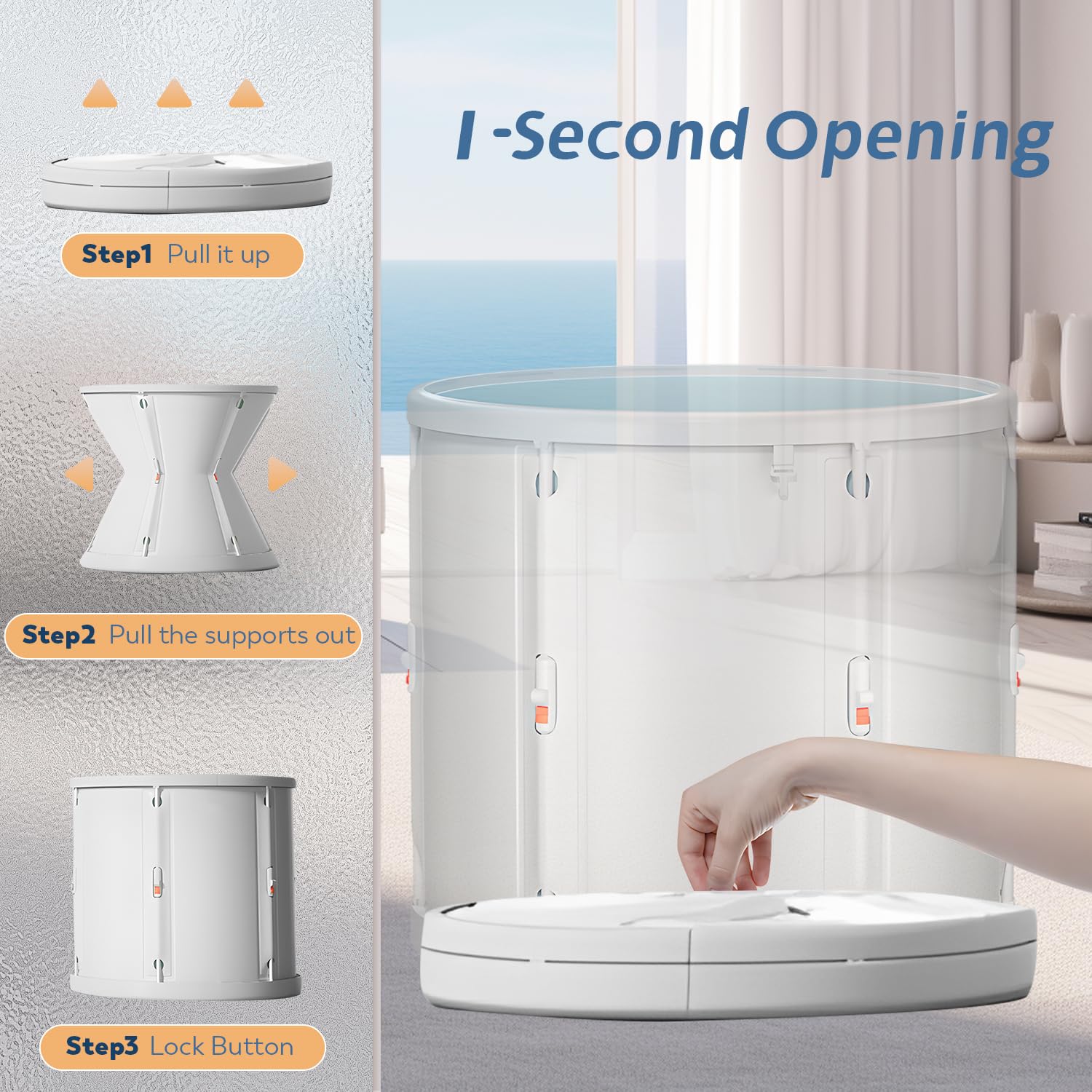 Portable Folding Bathtub with Thermal Cover