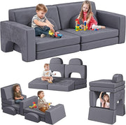Kids Couch, 10PCS Modular Kids Play Couch for Boys and Girls