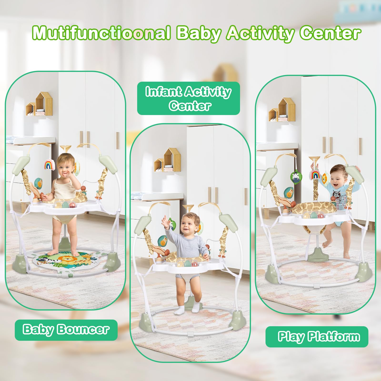 3-in-1 Baby Activity Center with Music and Lights