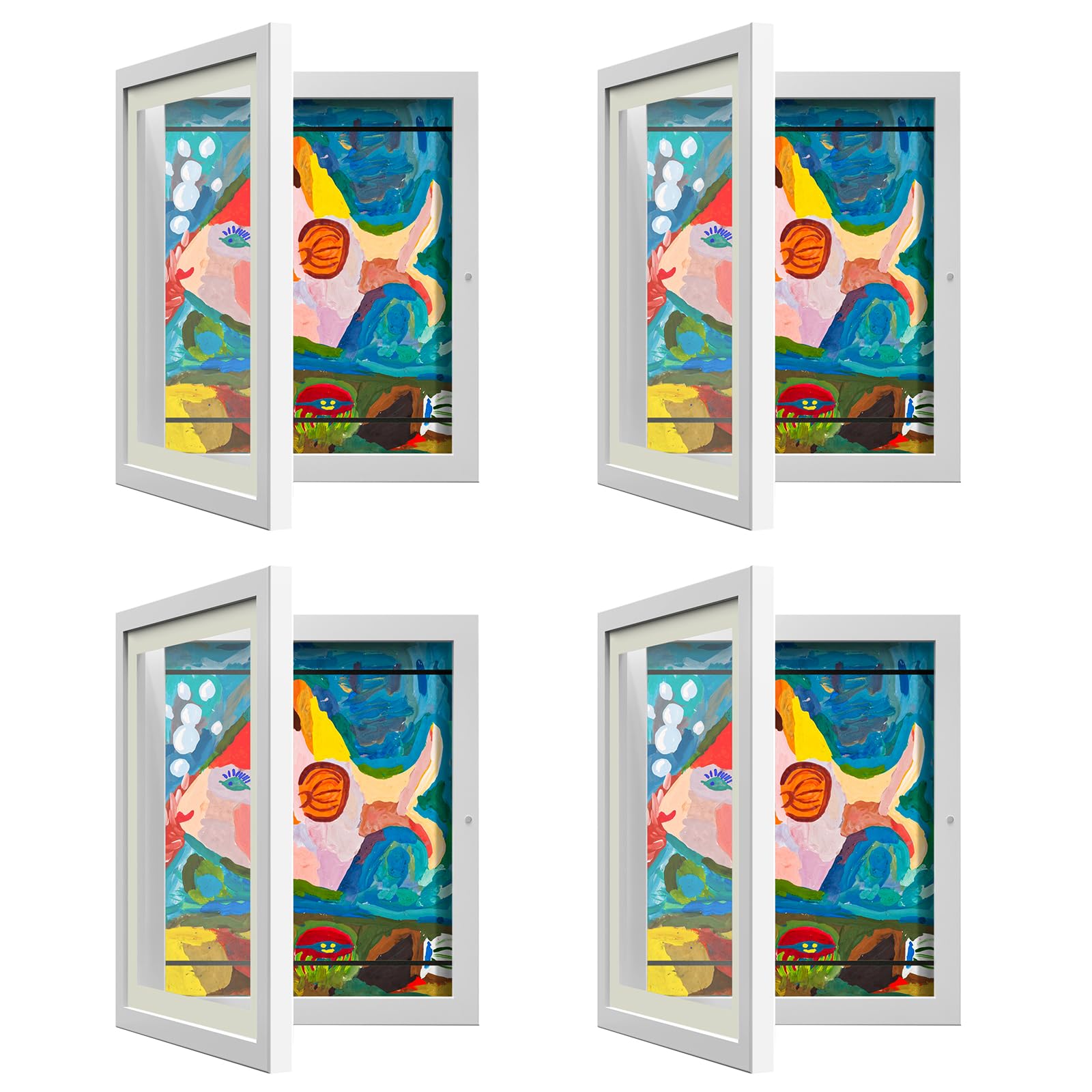 4 Pack Kids Art Frame, Kids Artwork Frames Changeable 8 x10.5