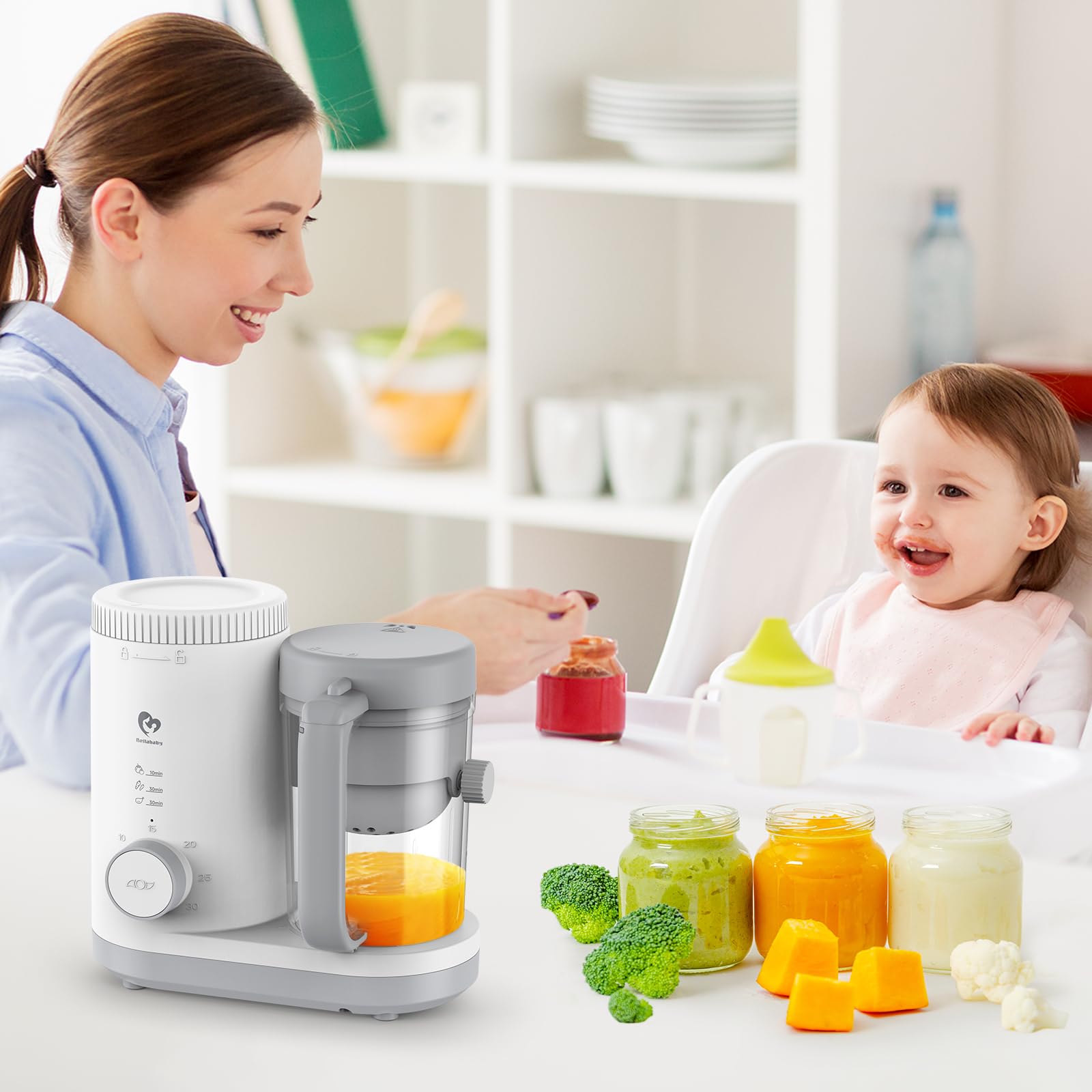 Maker Bellababy Baby Food Processor, Puree Blender Steamer