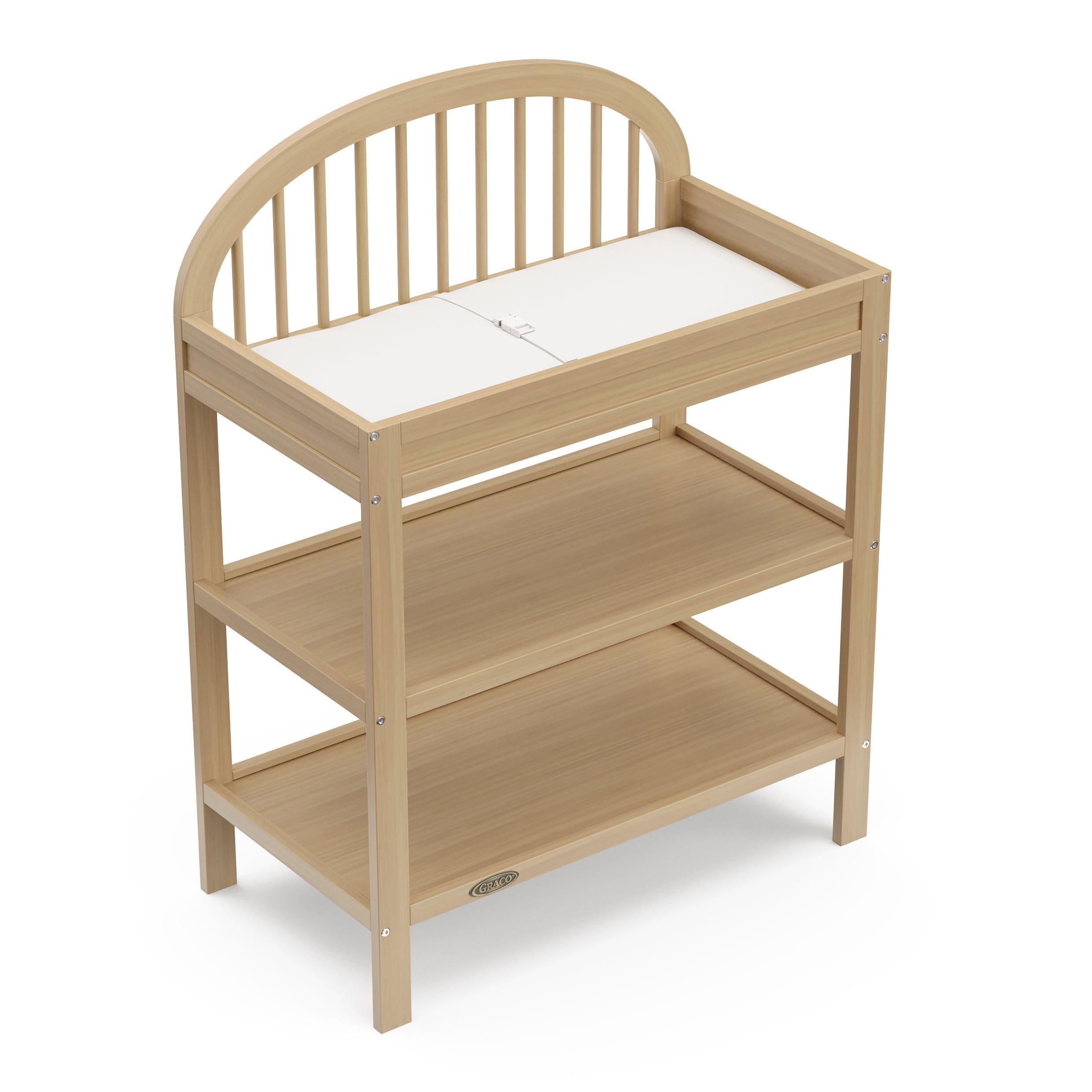 Changing Table with Water-Resistant Changing Pad (Driftwood)