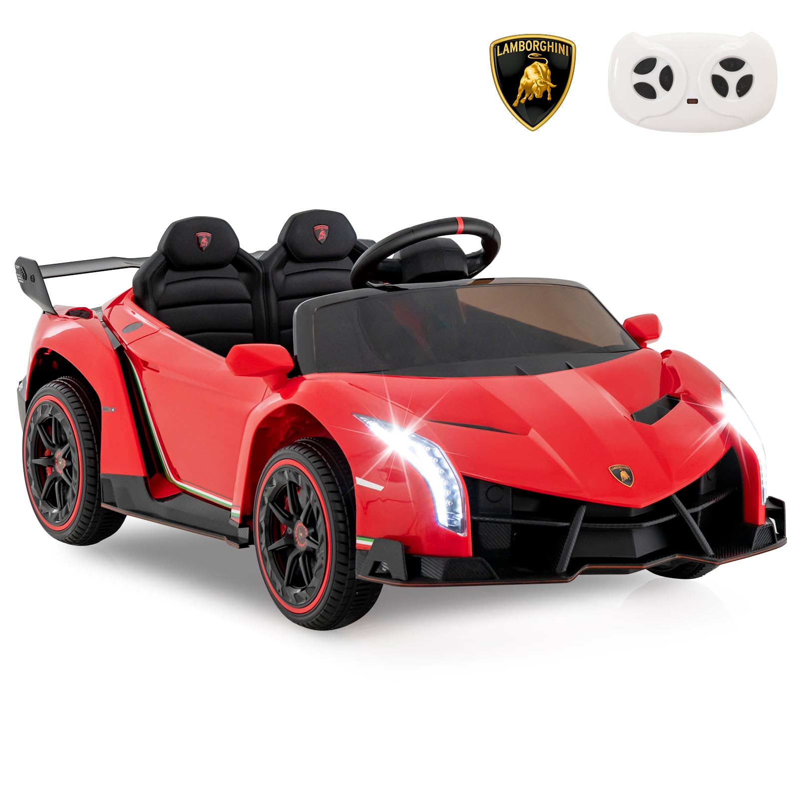 Ride on Car, Lamborghini Licensed 12V Battery Powered 4WD Sports Car