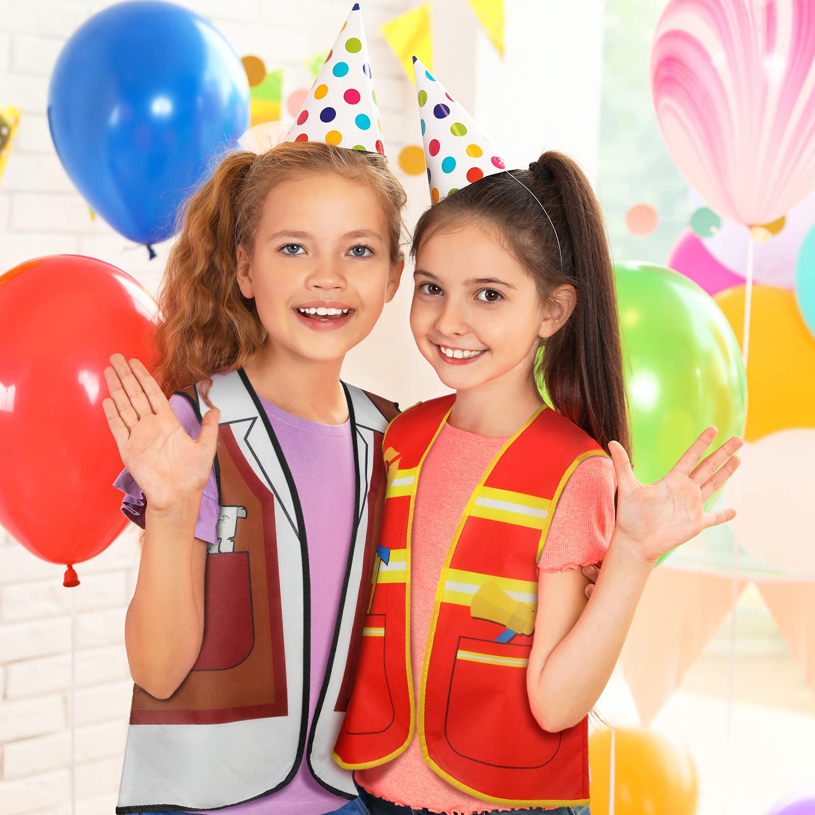 12 Pcs Kids Community Helpers Costumes Preschool Dress Vest Career
