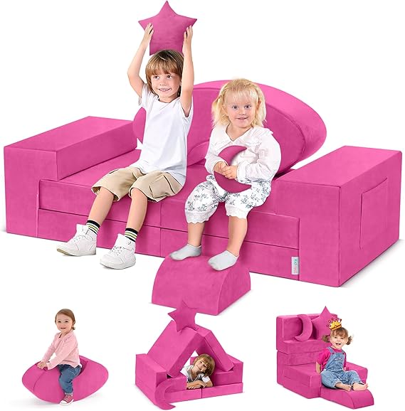 Modular Kids Play Couch, K12 PRO 400+DIY Creative Foam Couch for Playroom