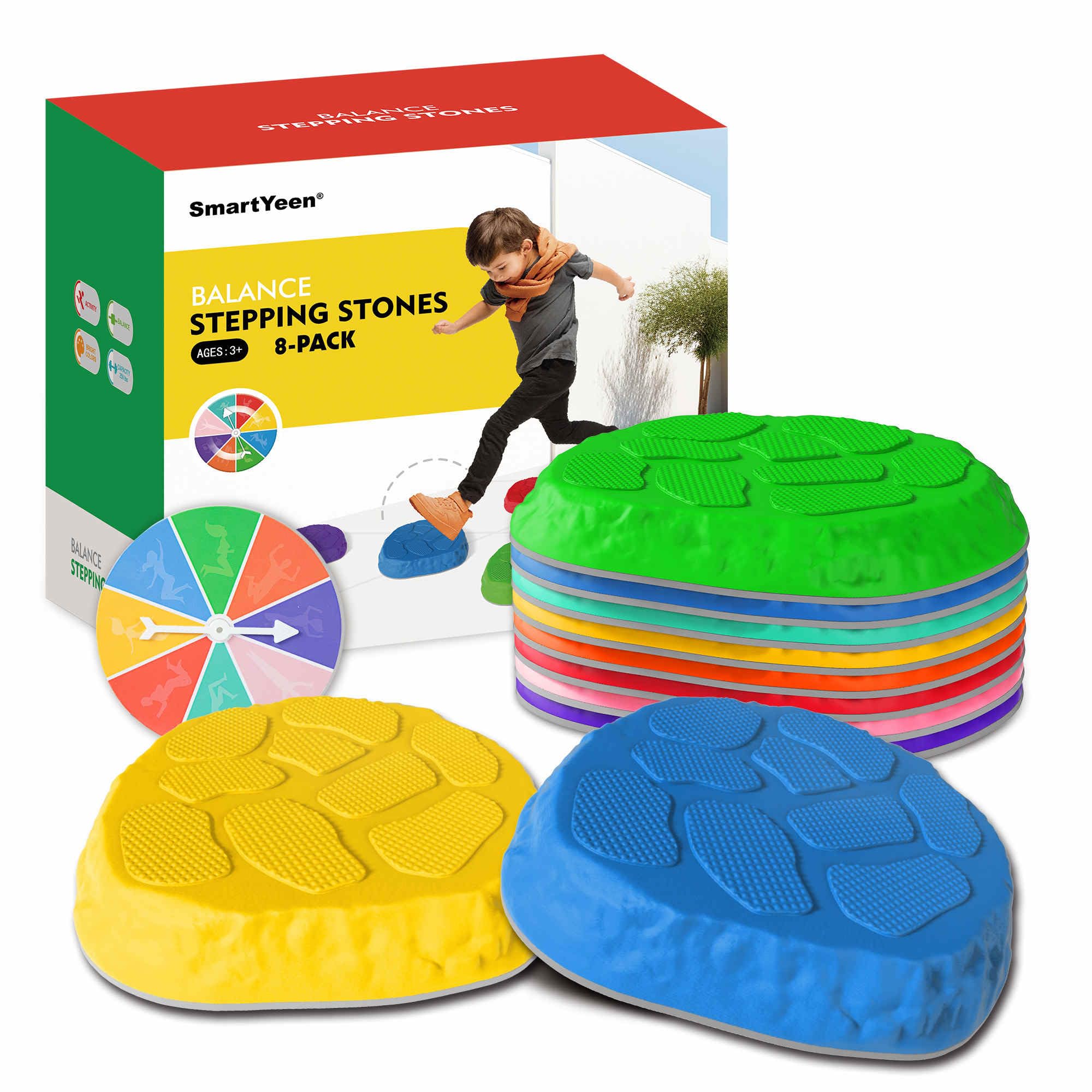 Stepping Stones for kids,8/12 PCS Durable Non-Slip Balance Stones Indoor Outdoor toys
