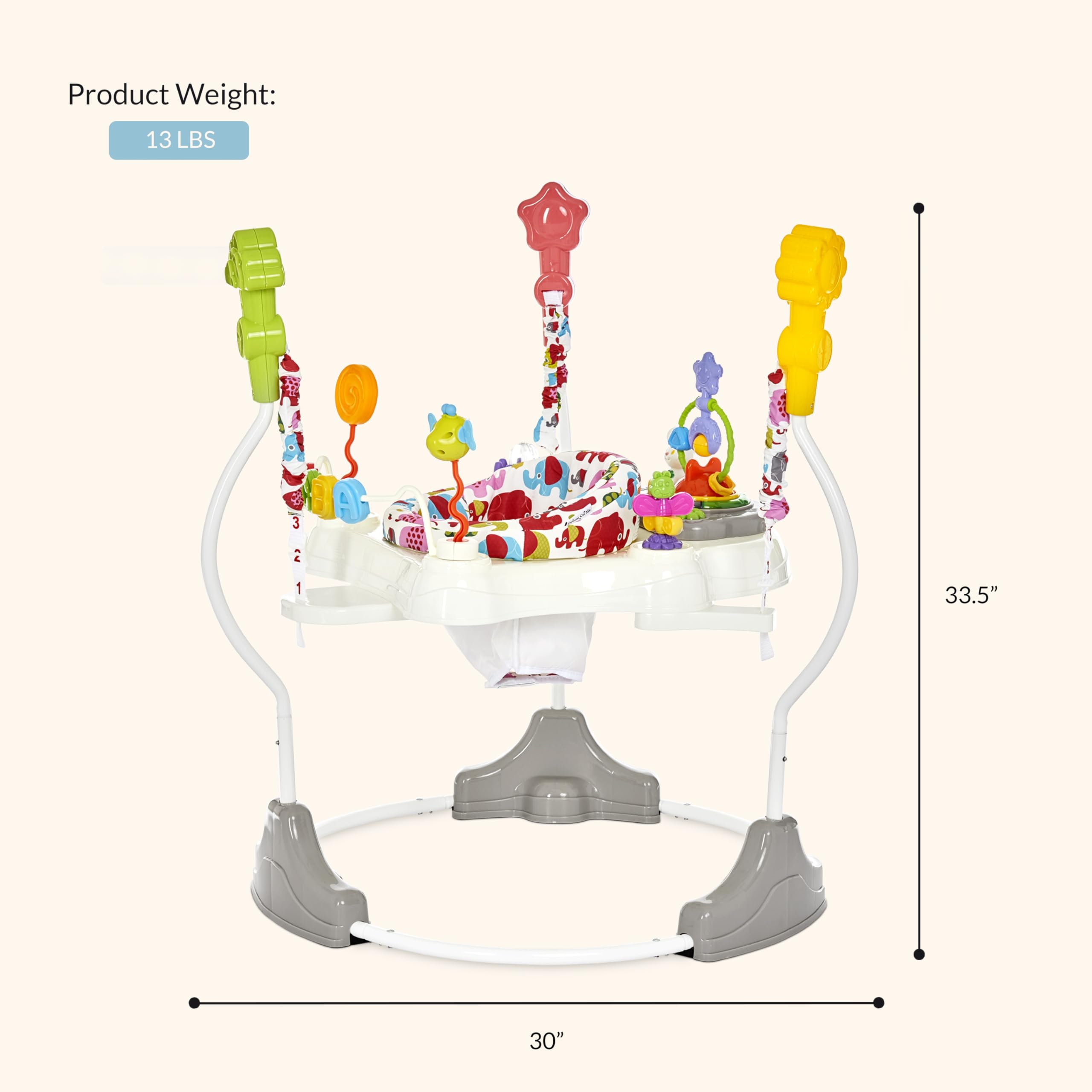 2-in-1 Baby Activity Center Bouncer with 360° Rotating Seat