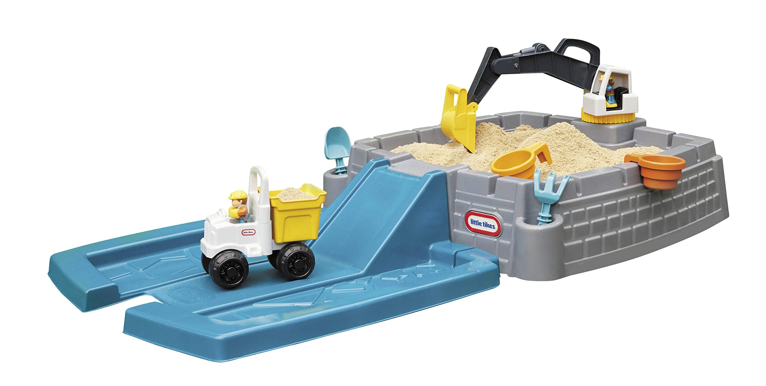 Dirt Diggers Excavator Sandbox for Kids, Including lid and Play Sand Accessories