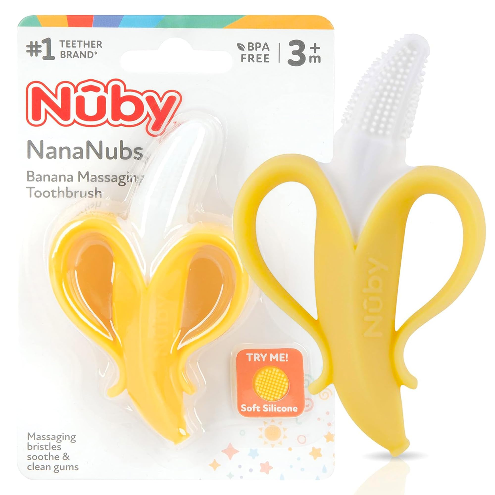 Banana Massaging Teether – Baby Teething Toys 3 Months and Up