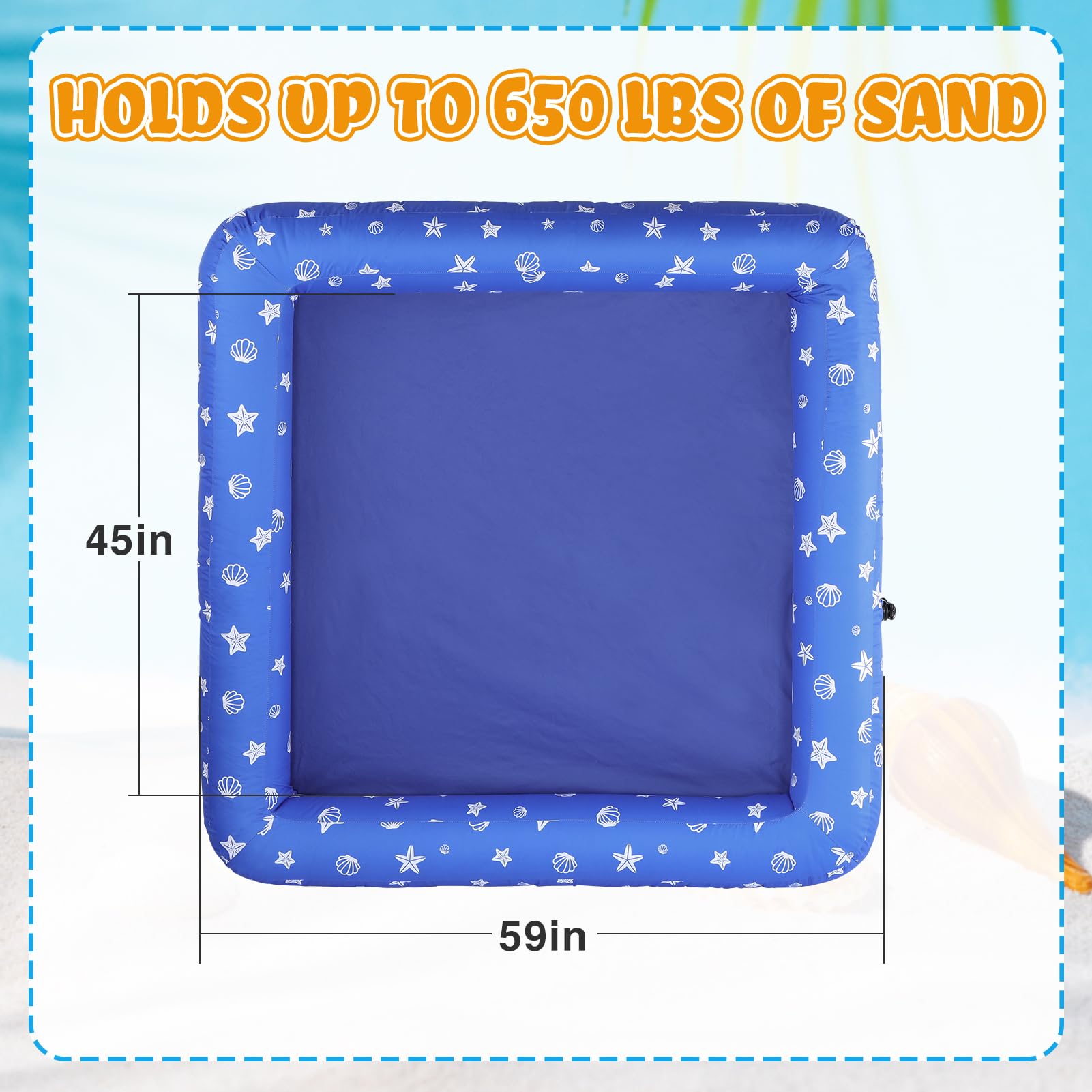 Inflatable Kids Sandbox with Cover