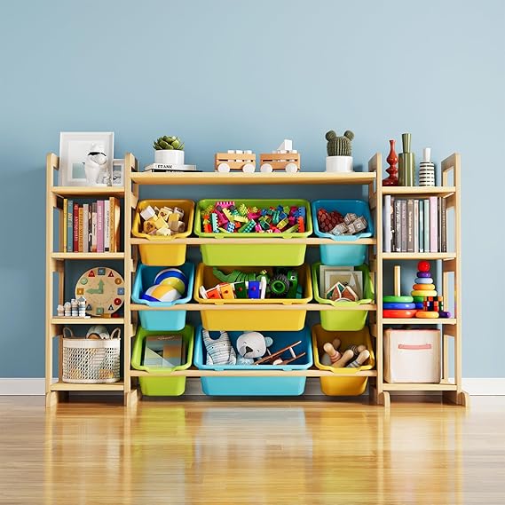 Large Toy Storage Organizer with 9 Bins