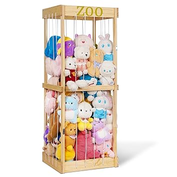 Stuffed Animal Zoo Stuffed Animal Storage Wood Plushie Storage Stuffed