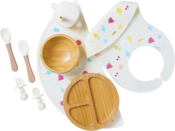 Bamboo Baby Feeding Set for Infants & Toddlers - Baby Essentials