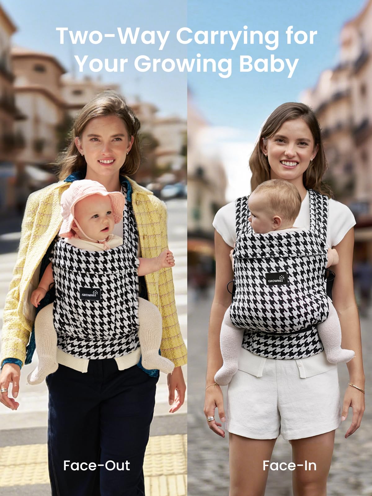 Baby Carrier Newborn to Toddler, Ergonomic Baby Toddler Carrier Slings Wraps