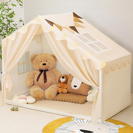Play Tent for Kids - Kids Tent Indoor with Ball Lights and Mat