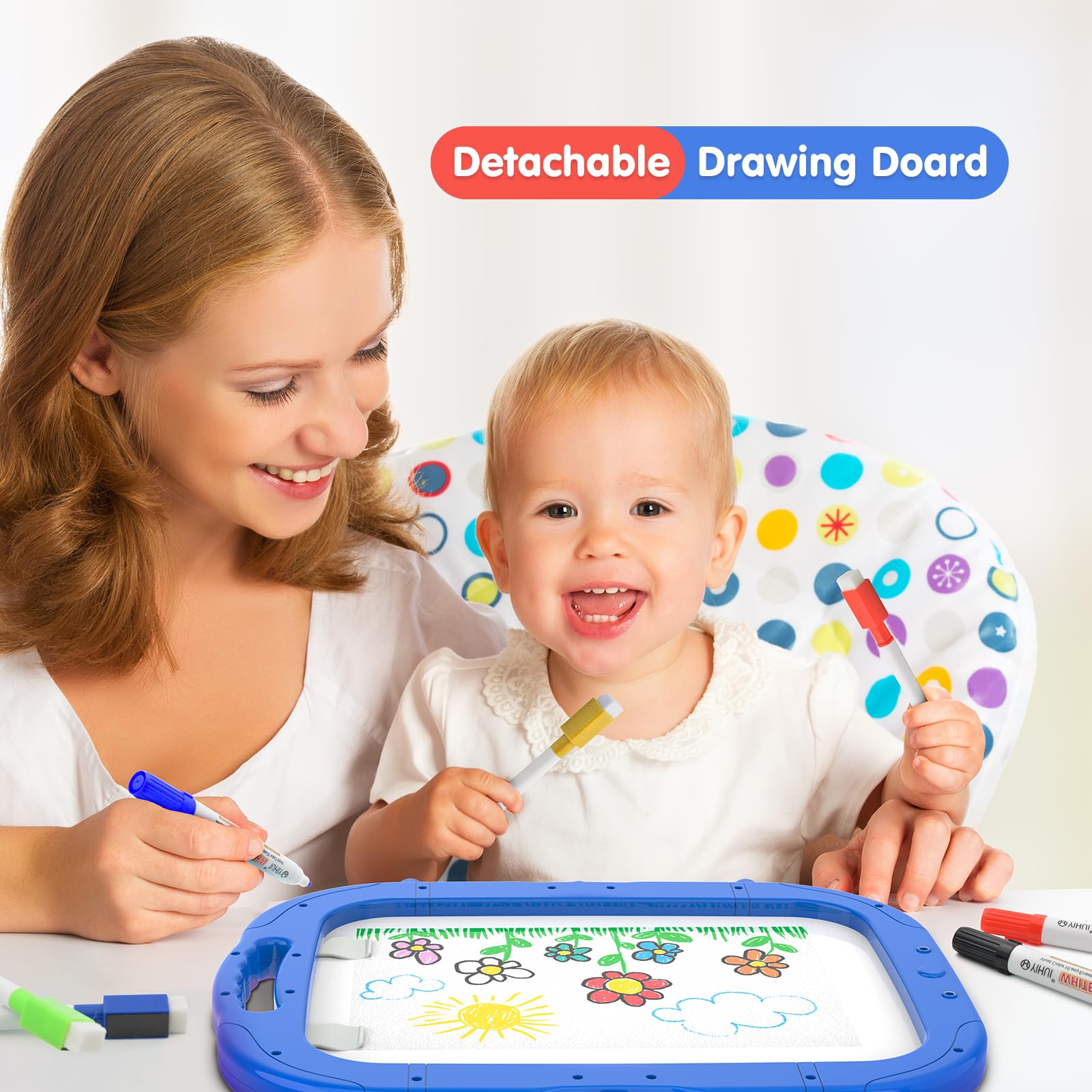 Rotatable Double Sided Adjustable Standing Art Easel with Drawing