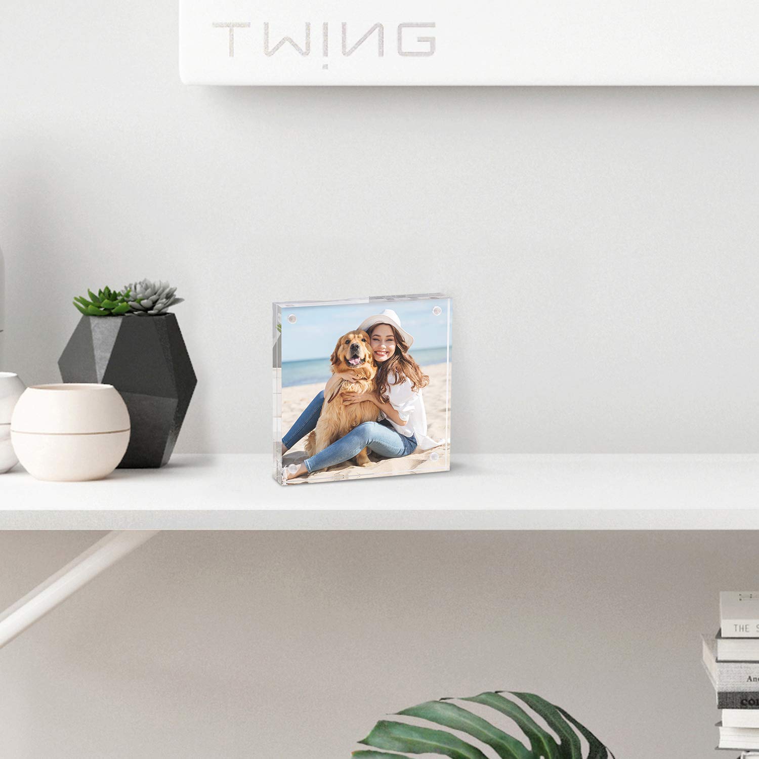 5 x 7 Inch 5 Pack Acrylic Photo Frame Horizontal Magnet Double Sided Acrylic