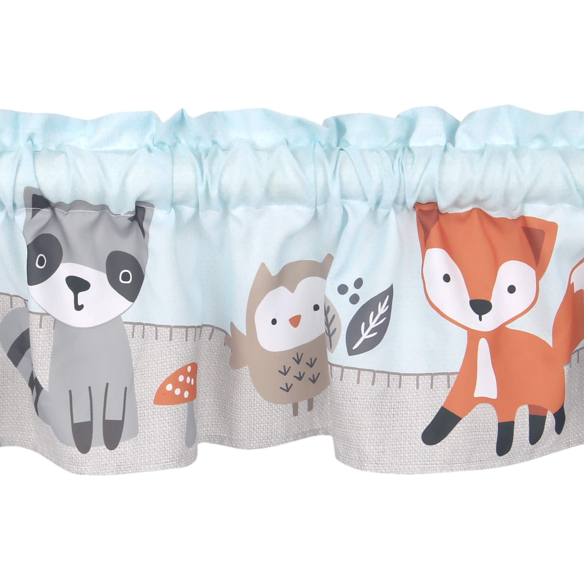 Woodland Friends 5-Piece Crib Bedding Set Mint Gray