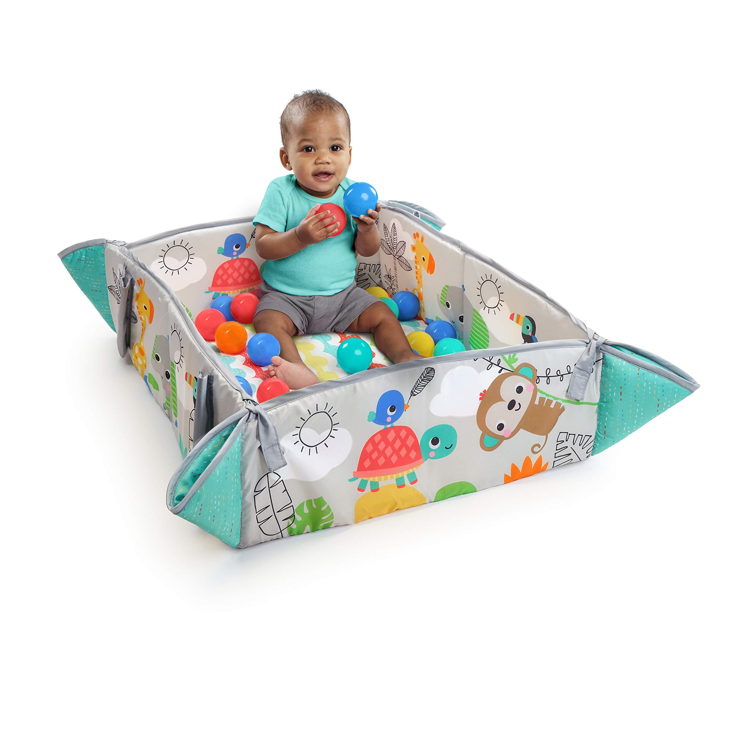 5-in-1 Your Way Ball Play - Jumbo Play Mat Converts to Ball Pit Baby Gym