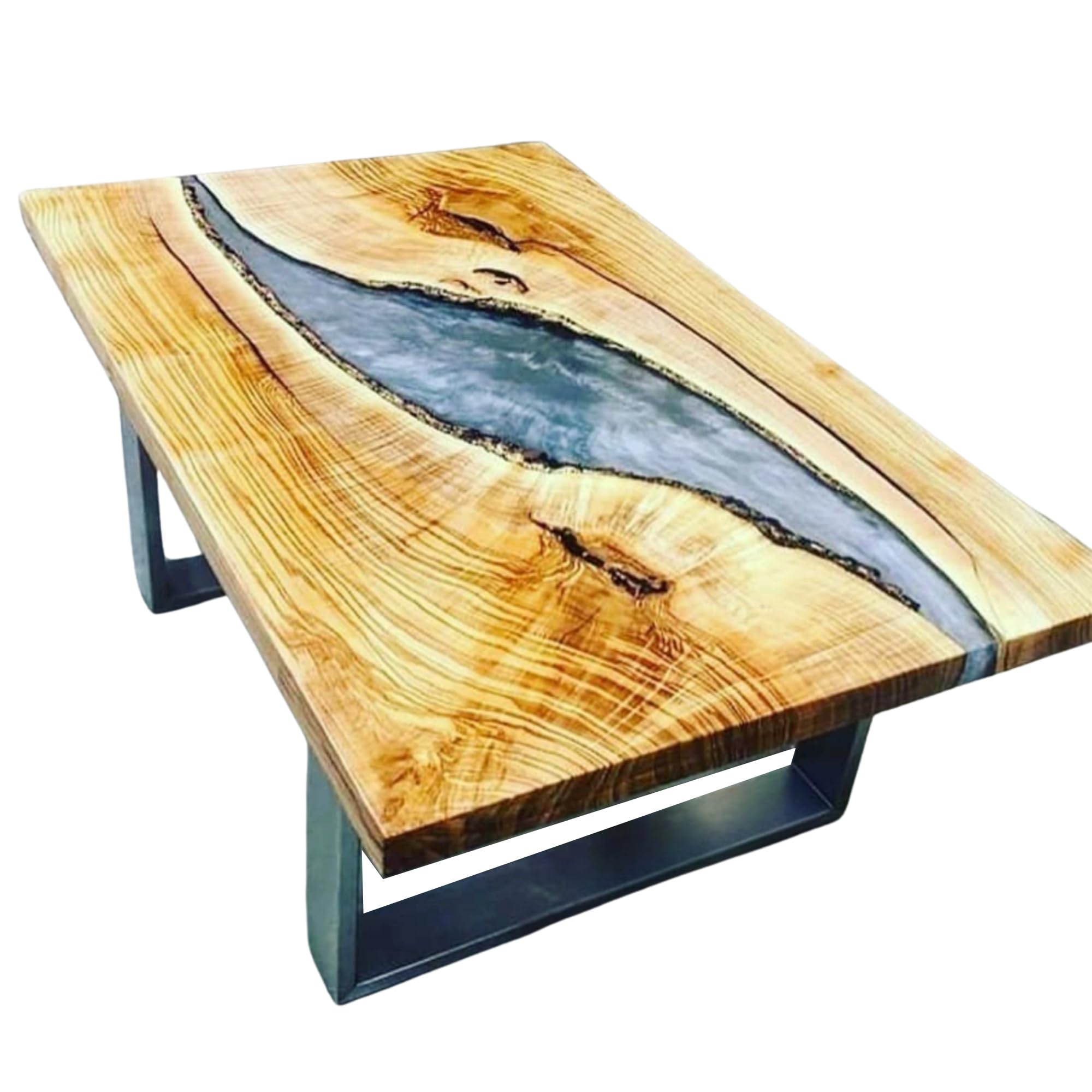 Sky Way Table, Customized Live Edge Epoxy Resin Dining Table Top