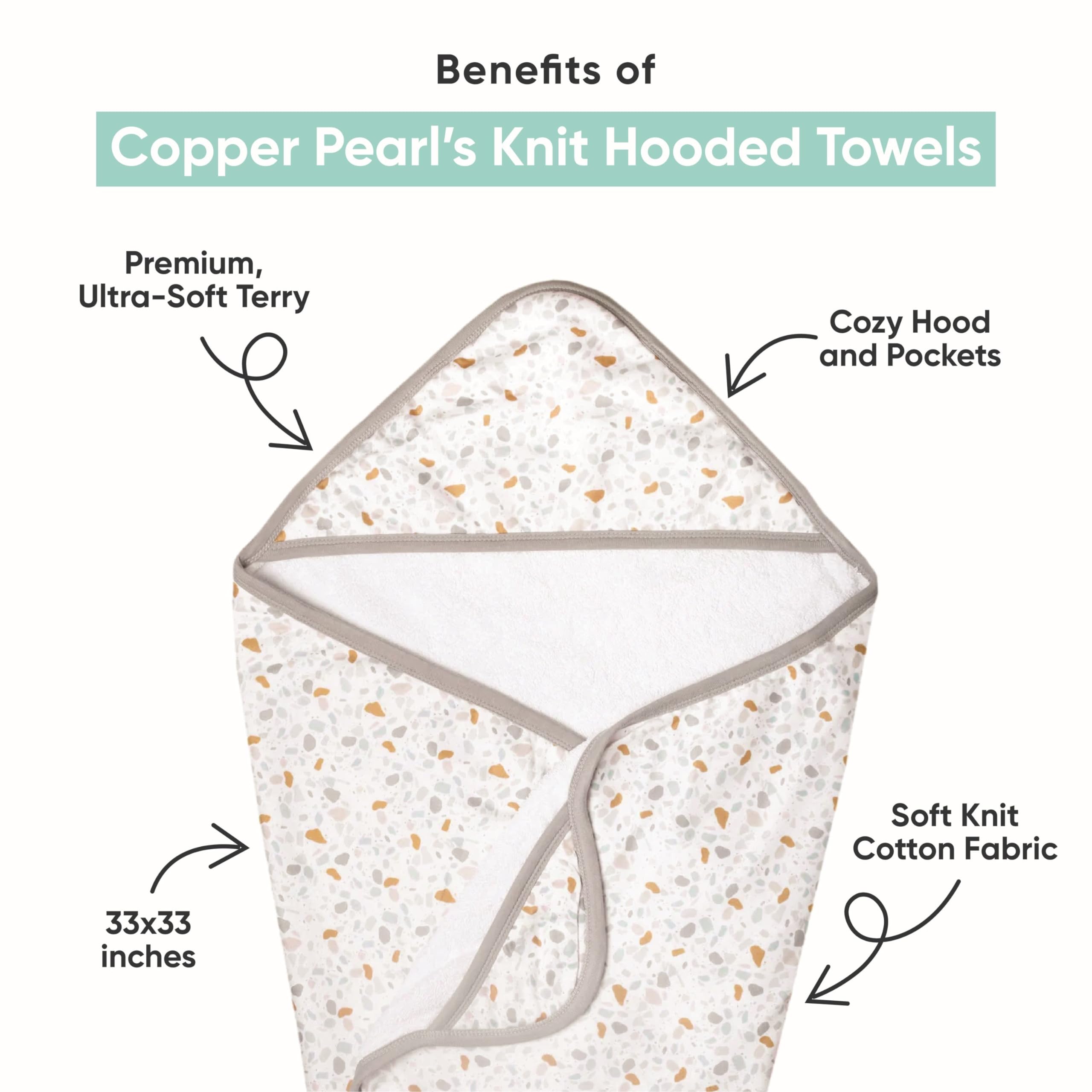 Pearl Hooded Bath Towels Premium Knit/Terry Cloth Baby Towels