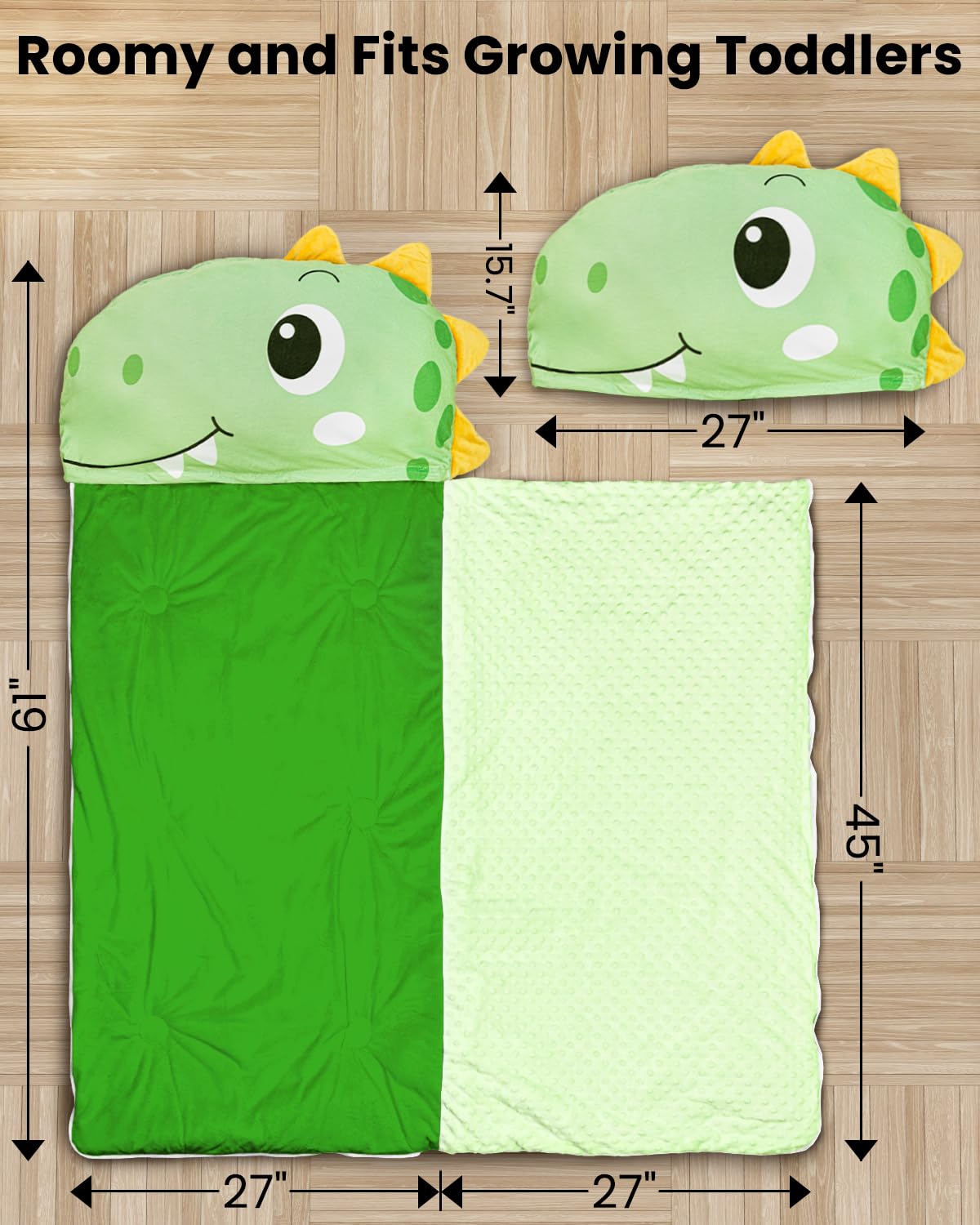 Kids Sleeping Bag with Pillow for Preschool and Travel