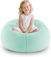 Modern Soft Fluffy Bean Bag Chair with Faux Rabbit Fur Cover, Memory Foam Bean Bag Chair