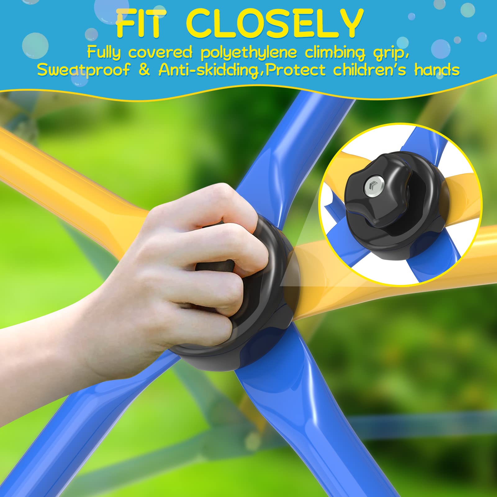 6FT Geometric Dome Climber with Safety Grips