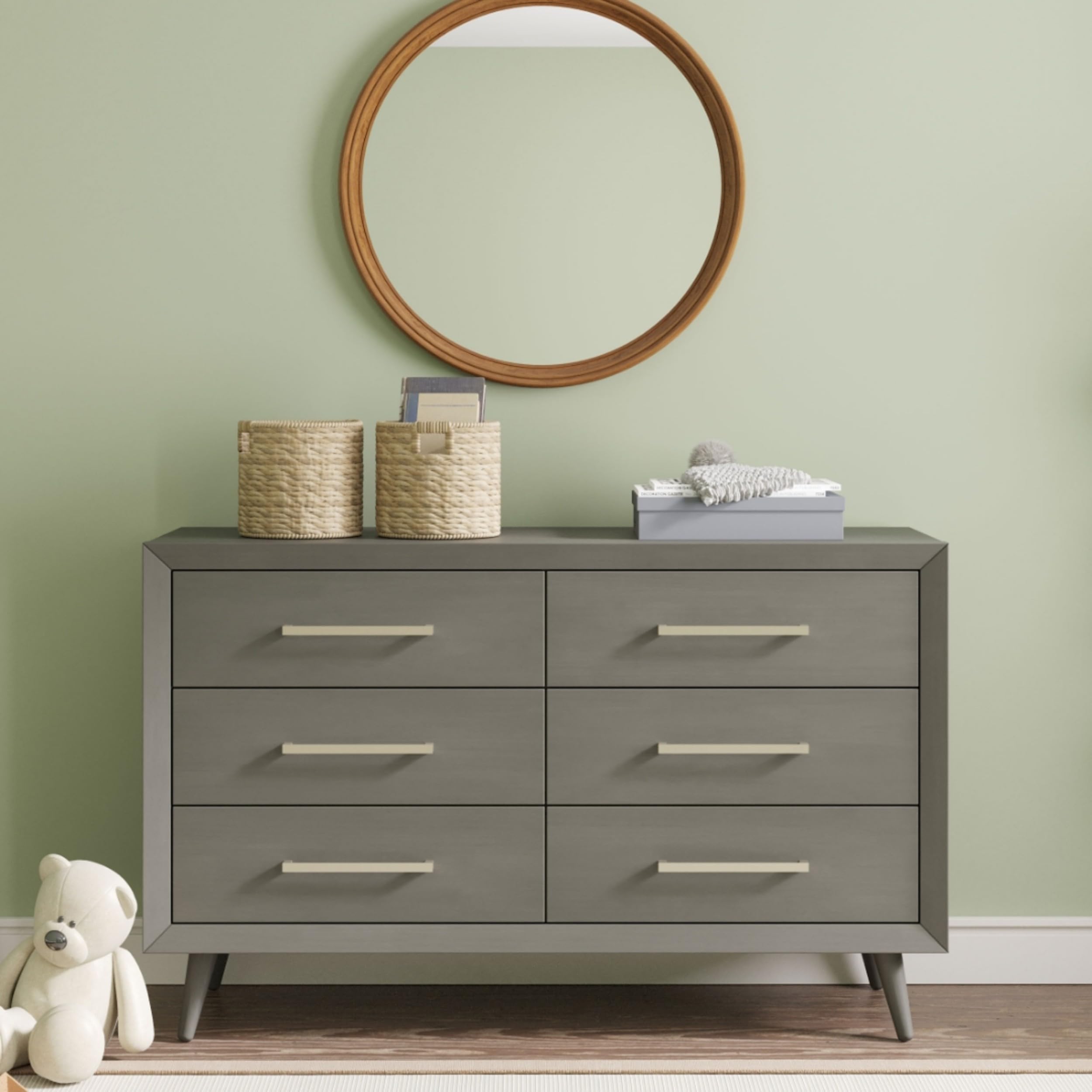 4-in-1 Convertible Crib and Double Dresser Nursery Set