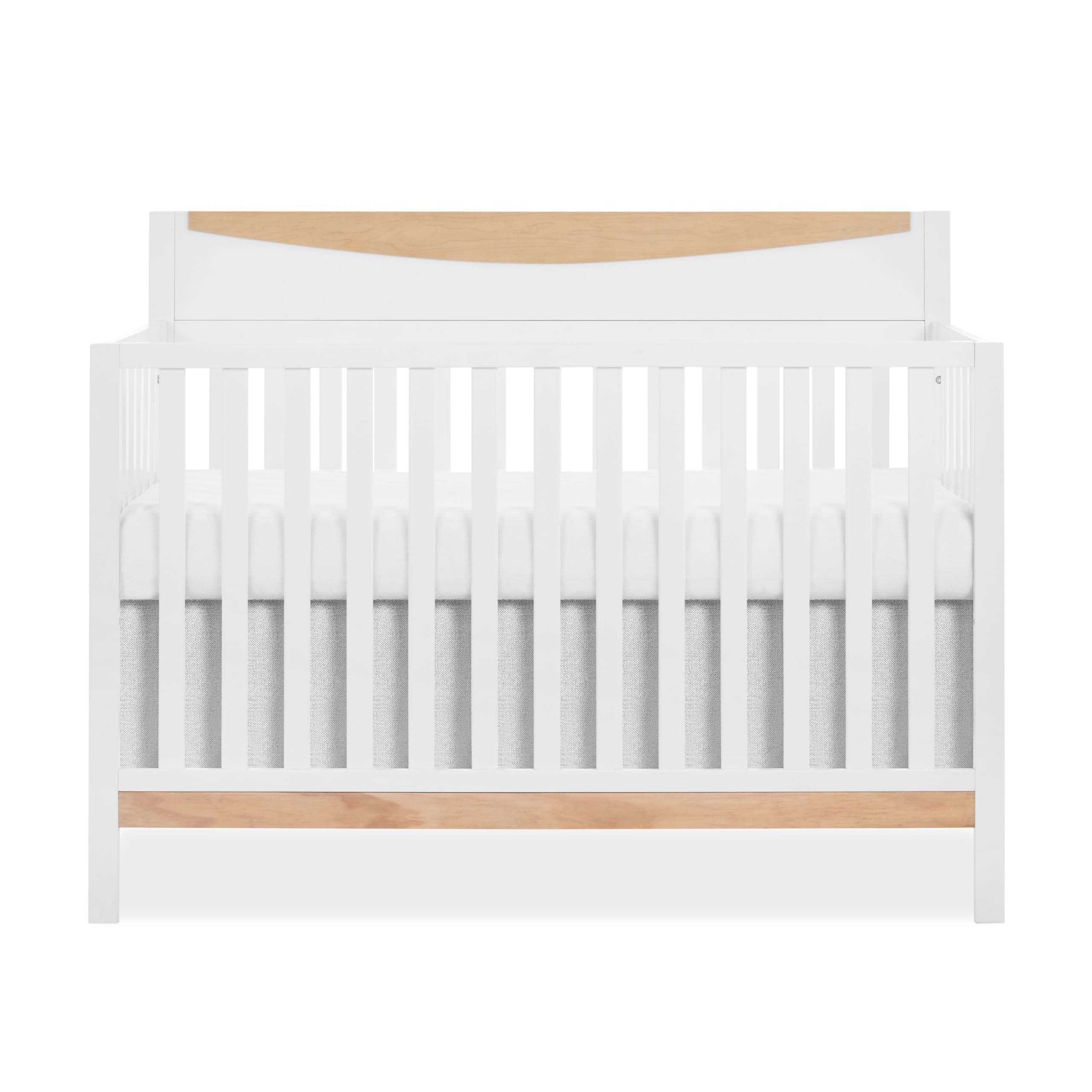 Emerson 5-in-1 Convertible Crib White Vintage Oak