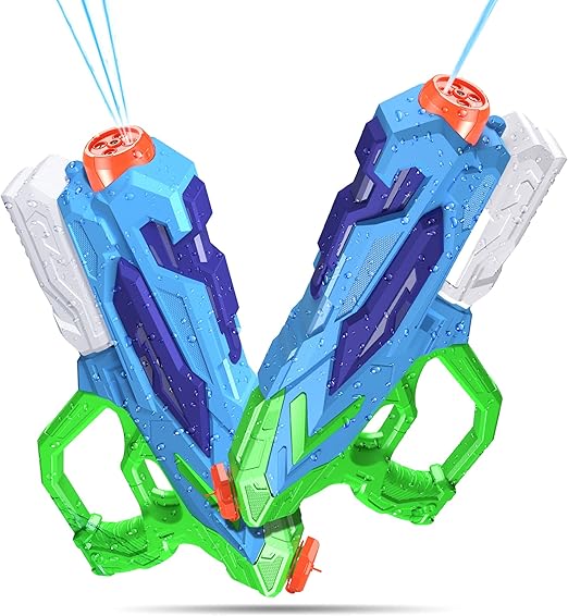 Water Gun for Kids - Quick Soaking Pump, Long Range, 4 Shooting Modes