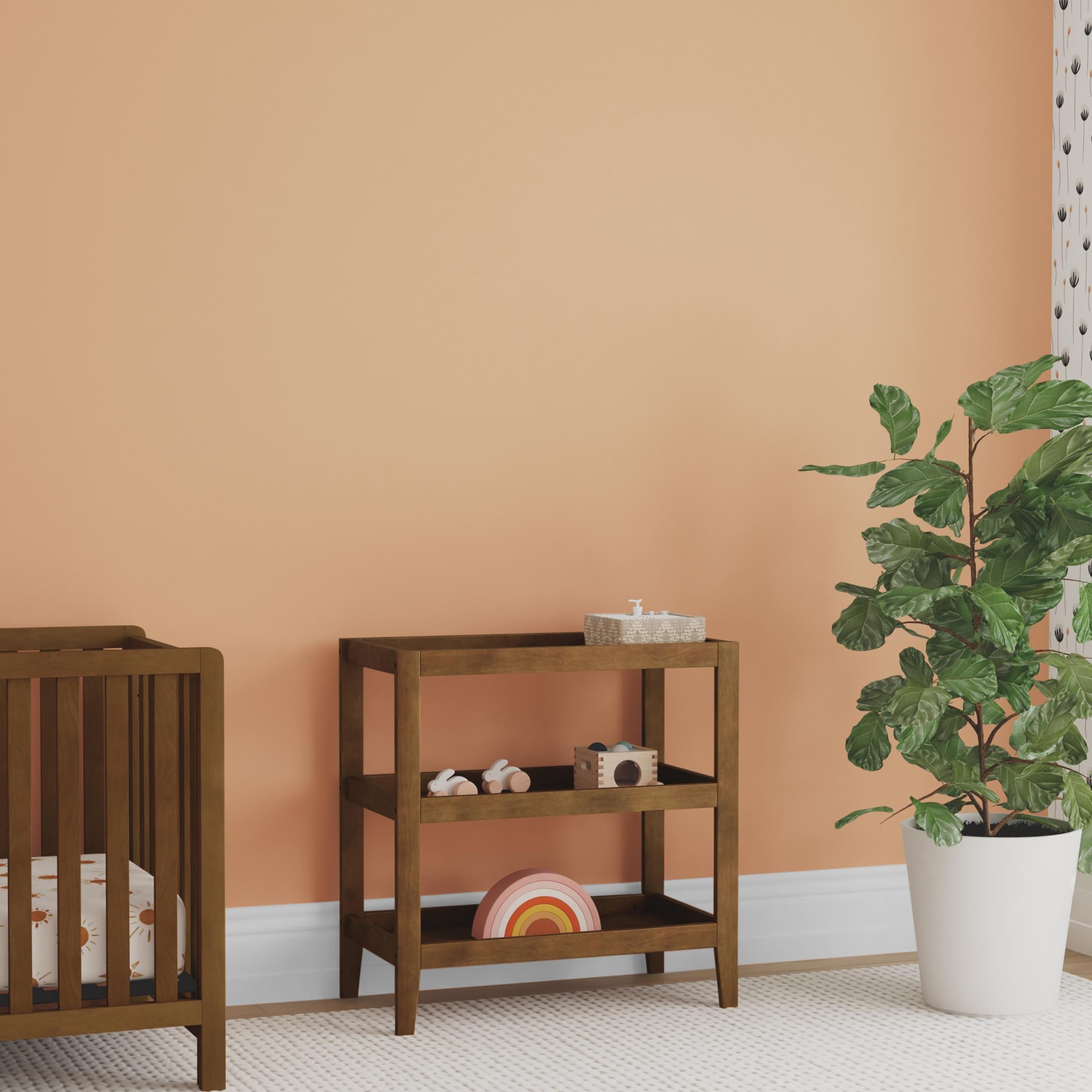 Colby Changing Table in Walnut, GREENGUARD Gold Certified