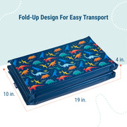 Wildkin Kids Vinyl Nap Mat – Foldable, Durable Rest Mat for Daycare & Preschool - Jurassic Dinosaurs