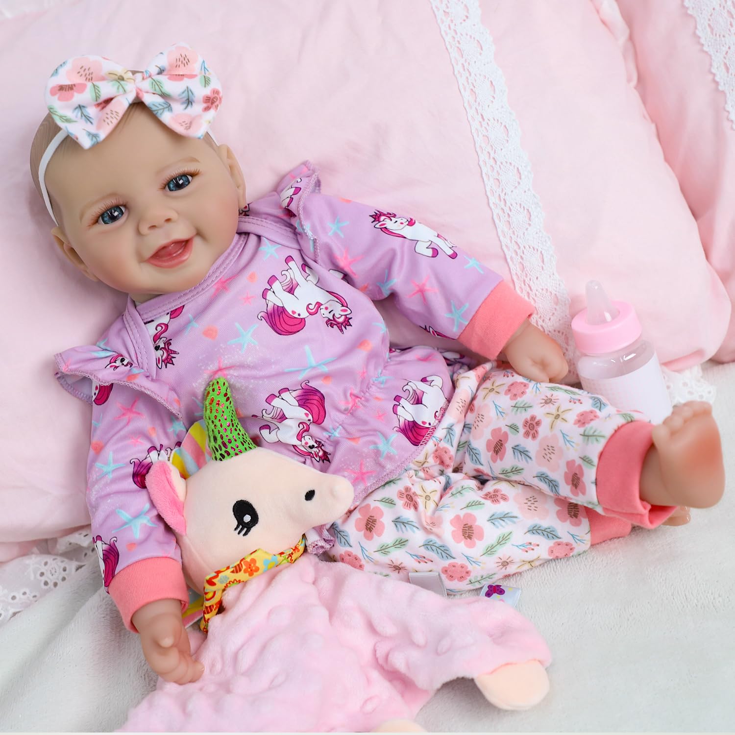 Baby Doll Girl, 18 inch Realistic Soft Body Baby Doll Real Life Cute Baby