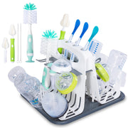 High Capacity Drying Rack with 5pcs Brushes, Deluxe Countertop Drying Rack