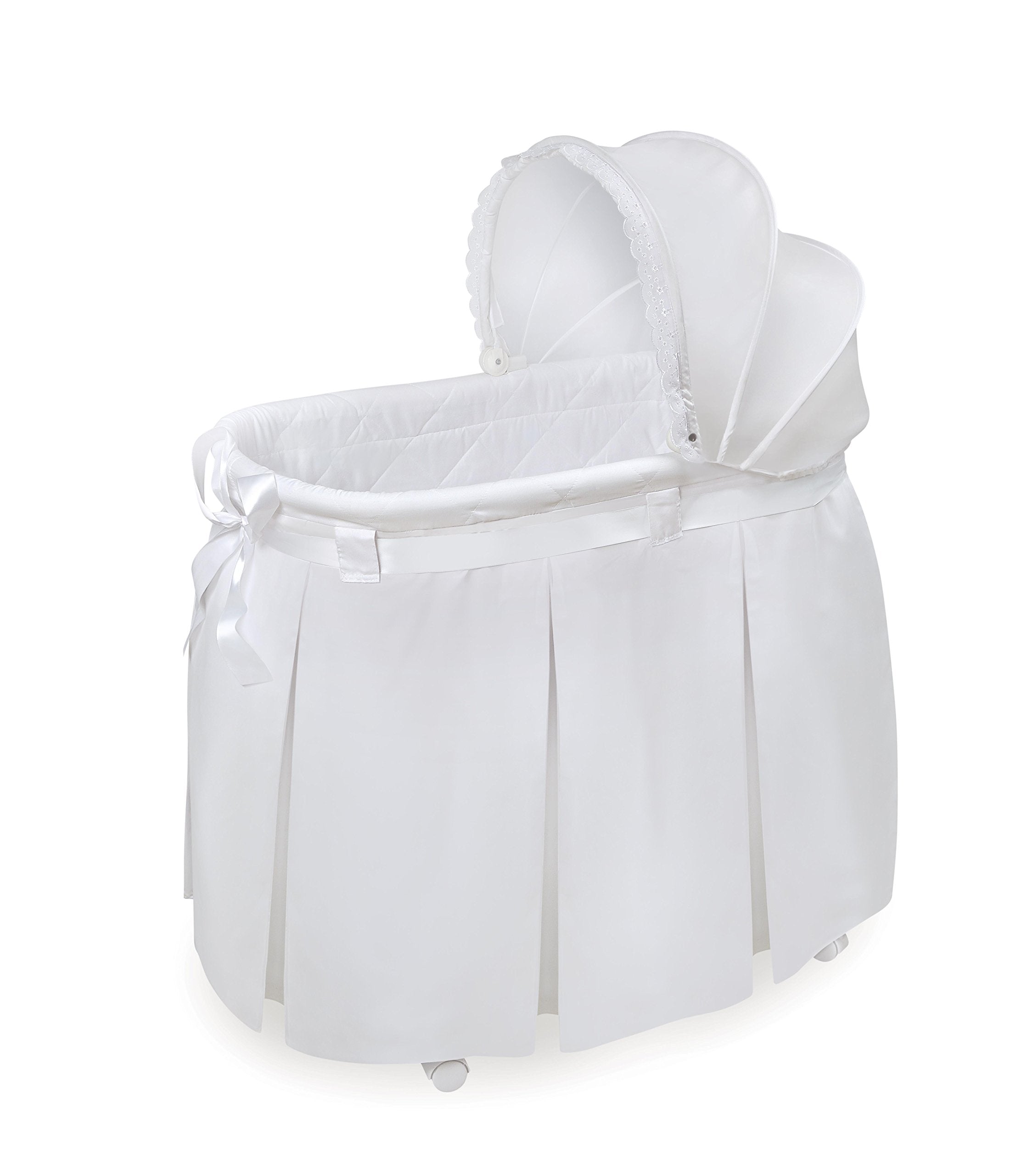 Wishes Rocking Baby Bassinet Heirloom Quality Bedside Sleeper with Bedding