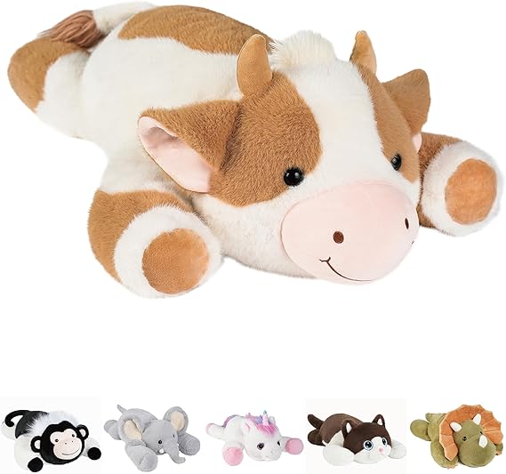 Weighted Stuffed Animals Elephant - 25" Big Stuffed Animal Toy Pillow for Kids & Adults