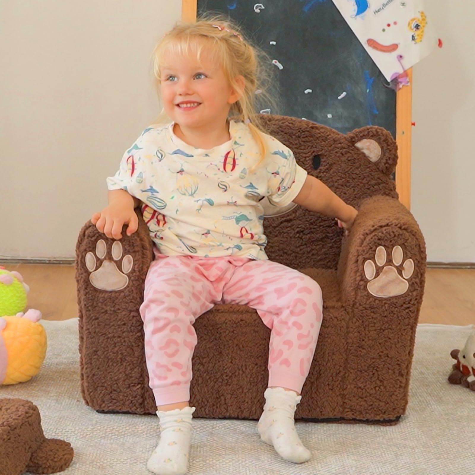 Animal Series Kid's Chair, Ultra-Soft Comfy Foam Filled Toddler Sofa Chair